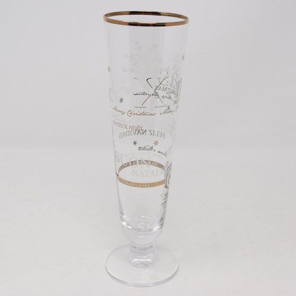 Warsteiner Merry Christmas Winter Stars Tulip Champagne Beer Glass with Box 2010 - Picture 12 of 16
